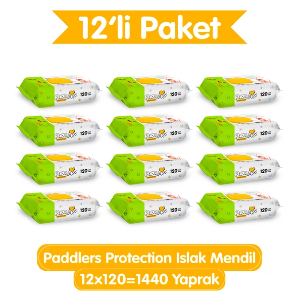 Paddlers Protection Islak Havlu 12x120 li Koli (1440 Yaprak) ürün görseli 1