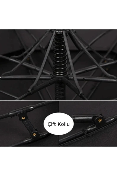 Rubenis Rubeni Çift Katmanlı Fiber Telli Protokol Şemsiyesi 130 - Resim 2