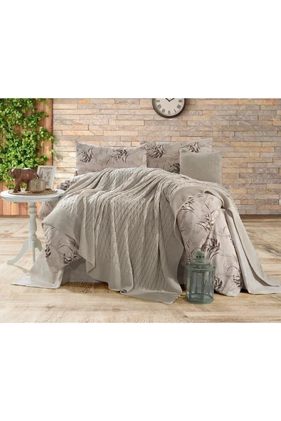 Look Çift Kişilik 57 Tel Nevresim Takımı Triko Battaniyeli 200 X 220 Cm ürün görseli 1