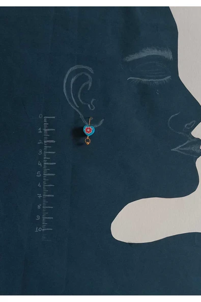 Kalp Model Fimo Boncuk Küpe - Resim 2