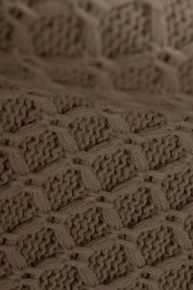 Yeliz Triko Örgülü Tv Battaniyesi 10 Ponponlu 130 X 170 Cm - Resim 3