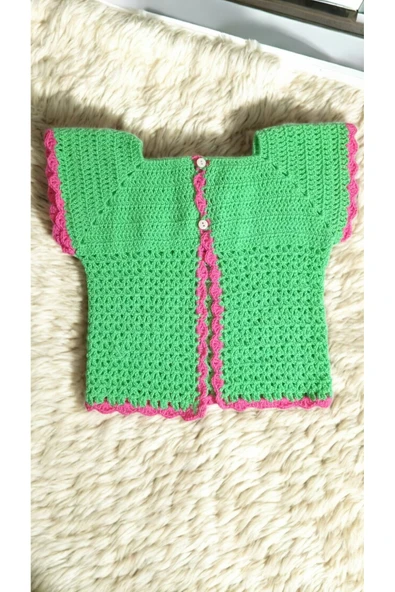 Örme Neşeli Rengarenk Bebek Hırkaları 0-3 Ay ürün görseli 1