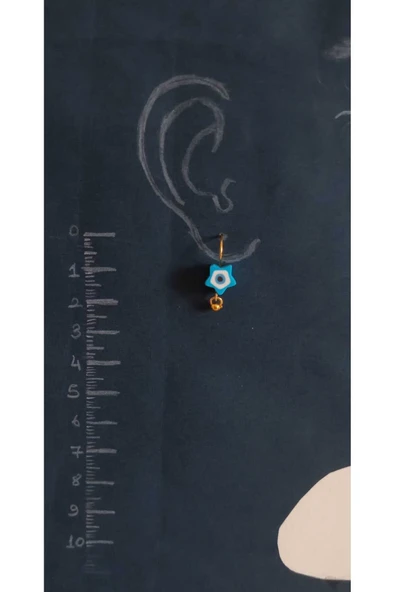 Yıldız Model Fimo Boncuk Küpe - Resim 3