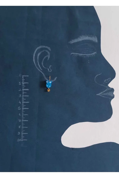 Love Tavşan Model Fimo Boncuk Küpe - Resim 2