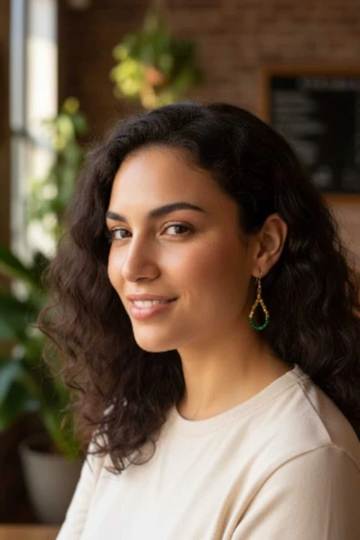 Boncuk Dizgi Sallantılı Küpe ürün görseli 1