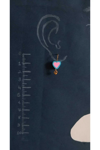 Kalp Model Fimo Boncuk Küpe - Resim 3