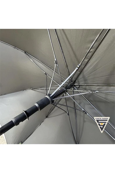 APRİL 251-G Fiber Otomatik Vale Şemsiyesi 130 Cm Siyah - Resim 3