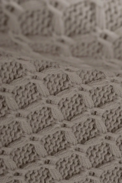 Yeliz Triko Örgülü Tv Battaniyesi 10 Ponponlu 130 X 170 Cm - Resim 4