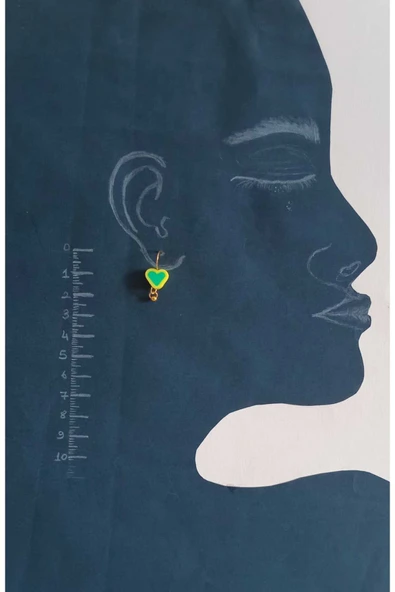 Kalp Model Fimo Boncuk Küpe - Resim 2