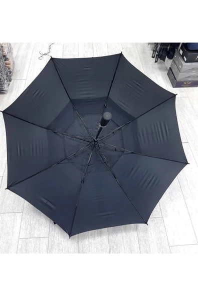 DRK Concept Hava Perdeli Şemsiye Protokol Şemsiyesi Büyük Boy !! Asla Kırılmaz !! 2 Kat Korumalı Erkek Şemsiye - Resim 2