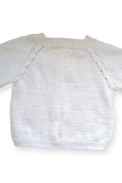 1-2 Yaş Örgü Unisex Bebek Hırkası - Resim 4