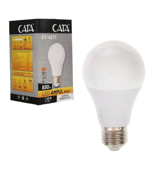 Cata Led Ampul 9W E27 Günışığı CT-4277G ürün görseli 1