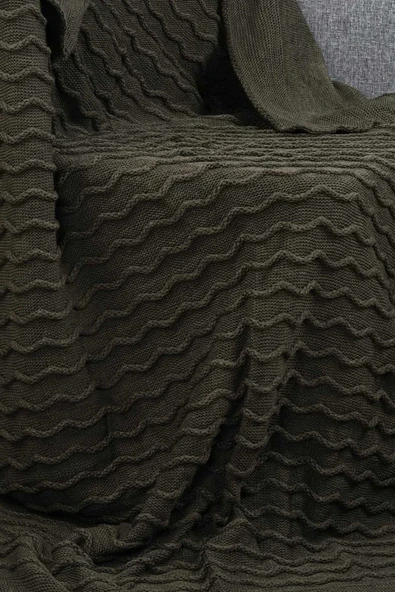 Meral Triko Örgülü Ponponlu Tv Battaniyesi 130 X 170 Cm ürün görseli 1