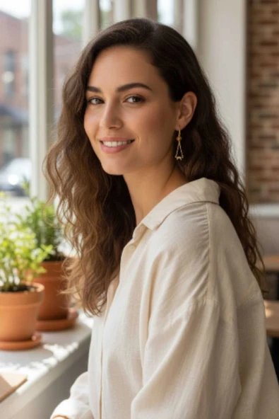 Akik taşlı Sallantılı Küpe ürün görseli 1