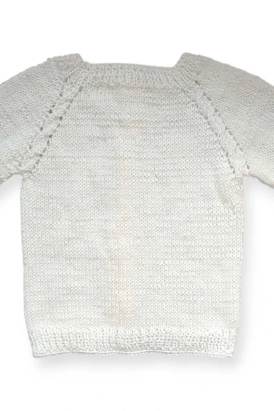 1-2 Yaş Örgü Unisex Bebek Hırkası - Resim 4