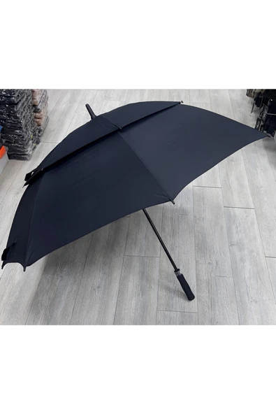 DRK Concept Hava Perdeli Şemsiye Protokol Şemsiyesi Büyük Boy !! Asla Kırılmaz !! 2 Kat Korumalı Erkek Şemsiye - Resim 3