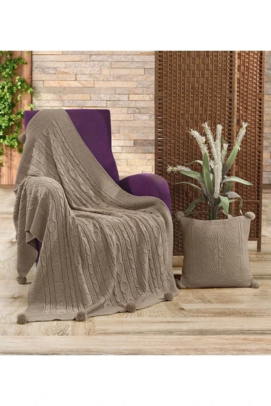 Nalan Triko Tv Battaniyesi Kırlentli 130 X 170 Cm - Resim 4