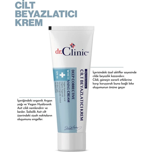 Derinlemesine Cilt Beyazlatıcı Krem 50 ml - Dezenfektan Hediyeli - %72 Alkol ürün görseli 1
