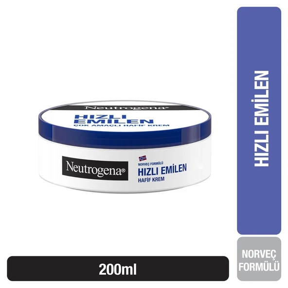 Neutrogena Hızlı Emilen Bakım Kremi 200 ml - Dezenfektan Hediyeli (%72 Alkol) ürün görseli 1