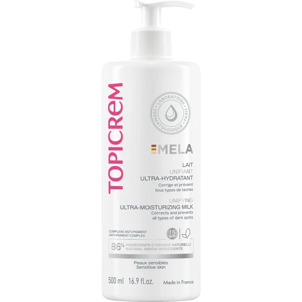 Mela Spf 15 Ultra Moisturizing Leke Karşıtı Vücut Sütü 500ml - Dezenfektan Hediyeli (%72 Alkol) ürün görseli 1