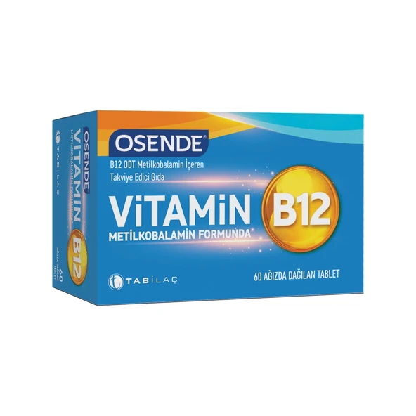Osende Metilkobalamin B12 60 Tablet - Dezenfektan Hediyeli (%72 Alkol) ürün görseli 1