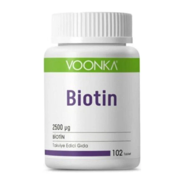 Voonka Biotin Içerikli Takviye Edici Gıda 102 Tablet ürün görseli 1