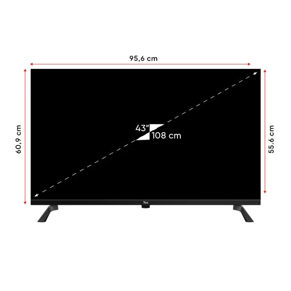 Next YE-43GFSG4 Full HD 43" 109 Ekran Uydu Alıcılı Android Smart LED TV - Resim 5