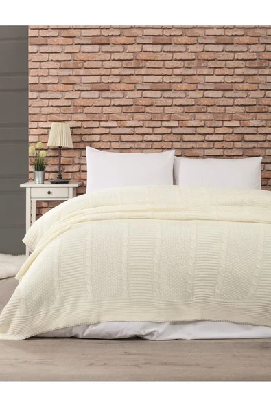 Erguvan Triko Yatak Örtüsü 220 X 240 Cm - Resim 6