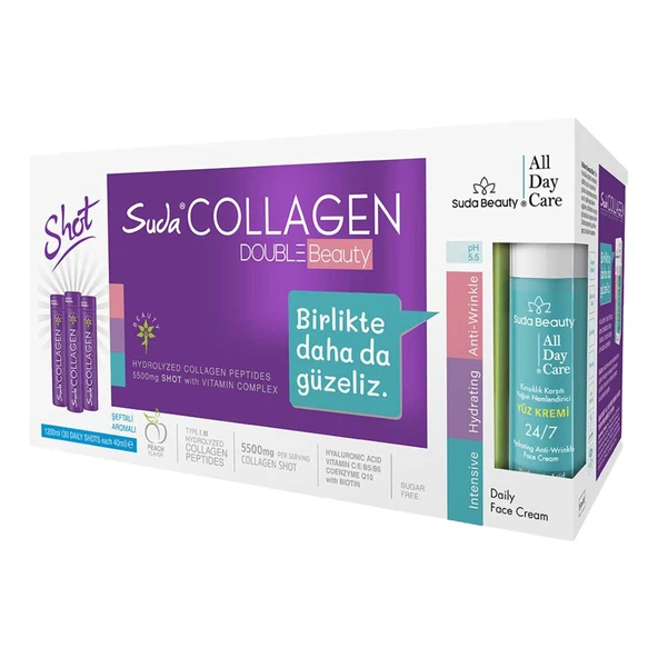 Collagen Double Beauty Içime Hazır Sıvı SHOT30X40ML – Şeftali ürün görseli 1
