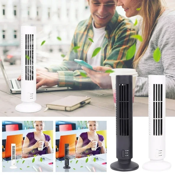 Kule Tipi USB Elektrik Fan Yapraksız Klima Fanı (4989) - Resim 2