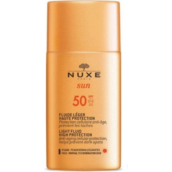 Nuxe Sun Güneş Koruyucu Hafif Dokulu Yüz Kremi Spf 50 50 ml - Dezenfektan Hediyeli (%72 Alkol) ürün görseli 1