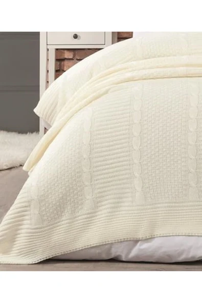 Erguvan Triko Yatak Örtüsü 220 X 240 Cm - Resim 7