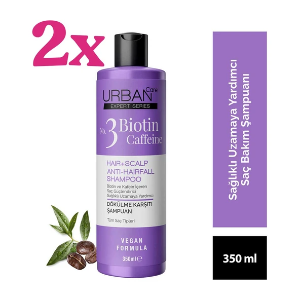 Care Expert Serisi Biotin Kafein Şampuan 350 ml 2 Adet ürün görseli 1