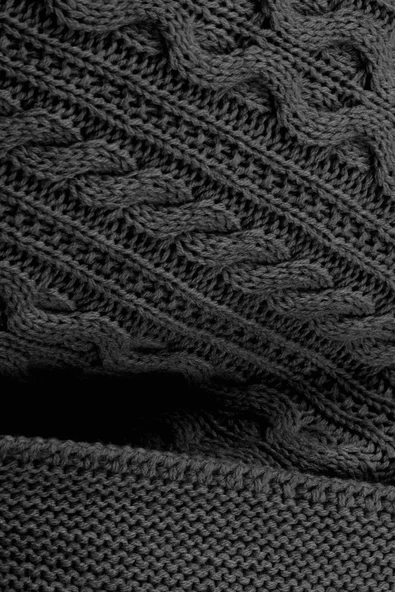 Derya Triko Örgülü Tv Battaniyesi 4 Ponponlu 130 X 170 Cm - Resim 12