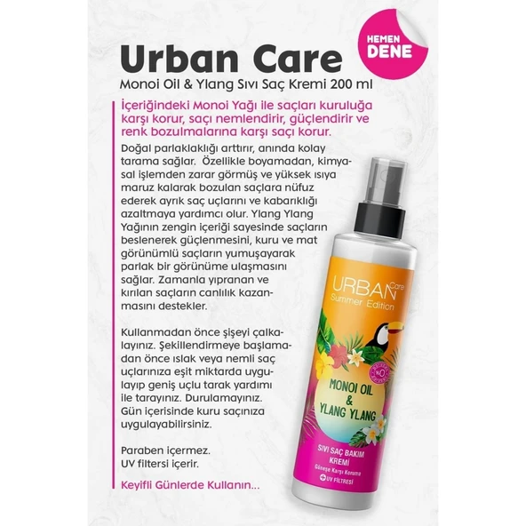 Care Monoi Oil ve Ylang Sıvı Saç Kremi 200 ml - Resim 2
