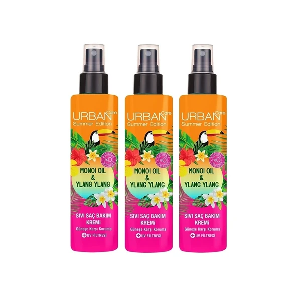 Care Summer-Monoi Yağı & Ylang Ylang Sıvı Saç Bakım Kremi 200 ml 3 Adet ürün görseli 1