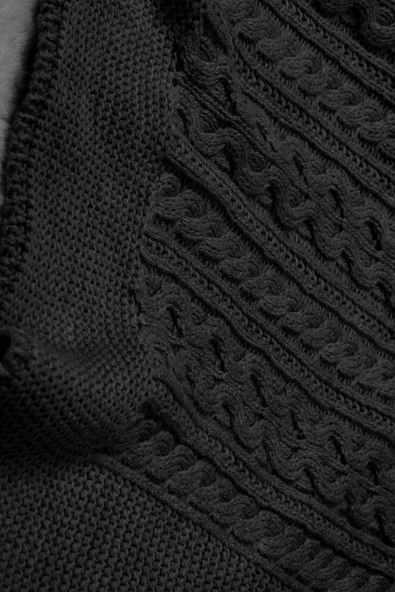 Derya Triko Örgülü Tv Battaniyesi 4 Ponponlu 130 X 170 Cm - Resim 10