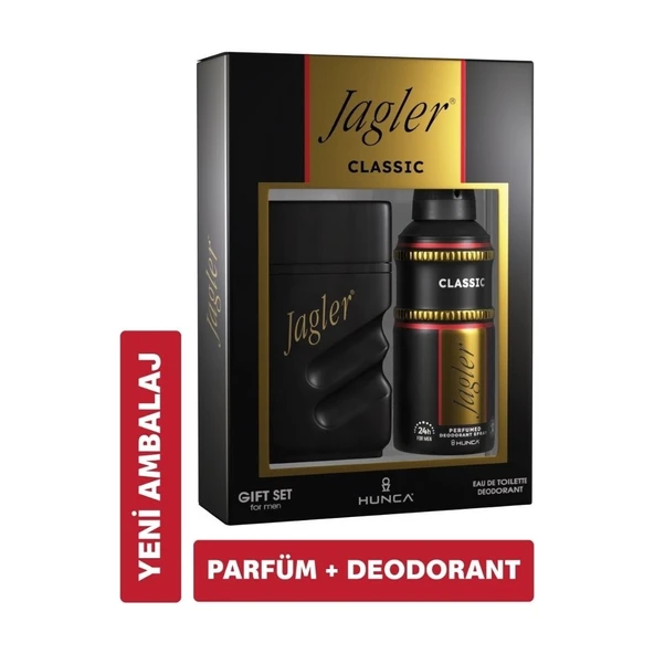 jagler classic erkek parfüm seti 90 ml edt + 150 ml deodorant ürün görseli 1