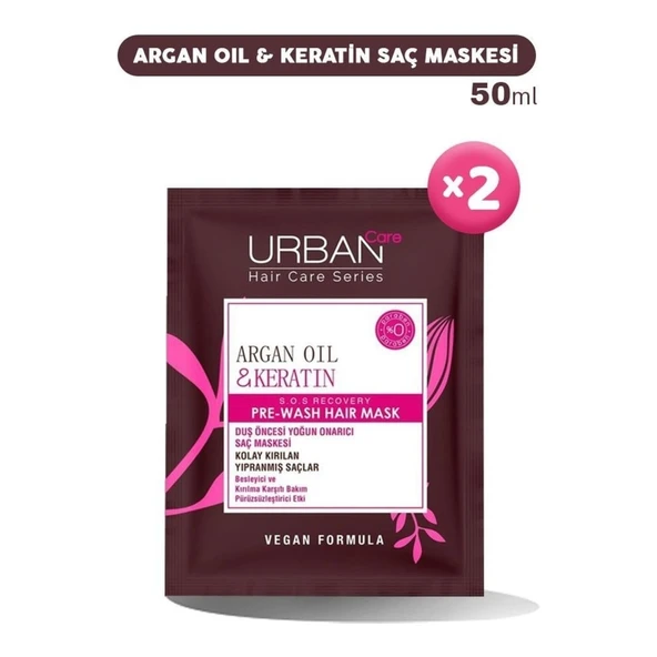 Care Argan Oil & Keratin Saç Maskesi 50 ml 2 Adet ürün görseli 1