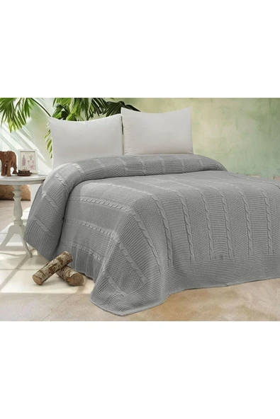 Erguvan Triko Yatak Örtüsü 220 X 240 Cm - Resim 3