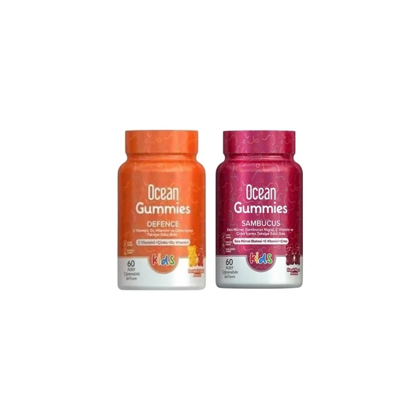 Ocean Smart Gummies Sambucus + Gummies Defence Çiğnenebilir Jel Form 2'li - Resim 3