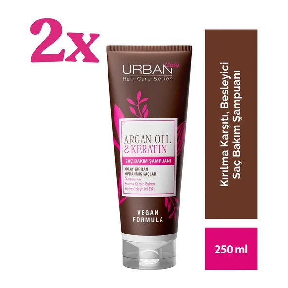 Care Argan Oil & Keratin Saç Bakım Şampuanı 2'li Set ürün görseli 1