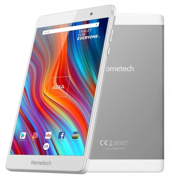 Hometech Alfa 8tx 64 GB 8" Wi-Fi Tablet - Gri ürün görseli 1