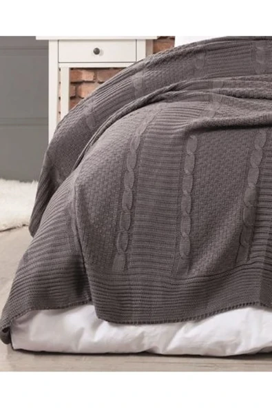 Erguvan Triko Yatak Örtüsü 220 X 240 Cm - Resim 2