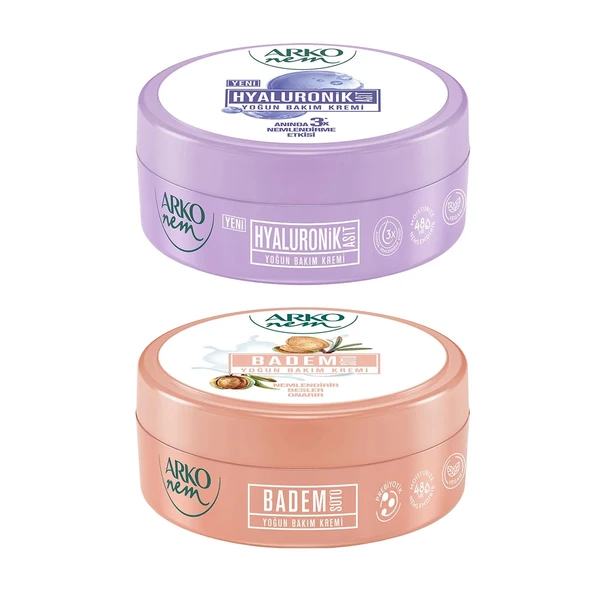 Arko Nem Hyaluronik Asit ve Badem Sütü Bakım Kremi 150 ml 2 li Set ürün görseli 1