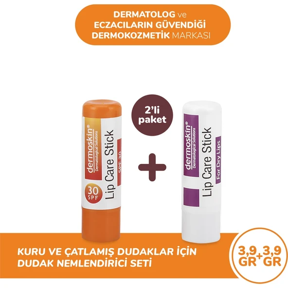 Lip Care Stick SPF 30 Hediyeli Paket 3,9 gr | UVA&UVB Güneş Koruyucu | Nemlendirici Dudak Bakımı | ürün görseli 1