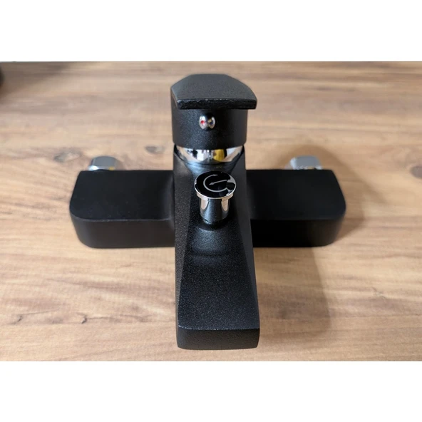 ACAR SU ARMATÜRLERİ Acar Safir Black Banyo/duş Bataryası - Mat Siyah Pirinç - Modern Tasarım - Resim 3