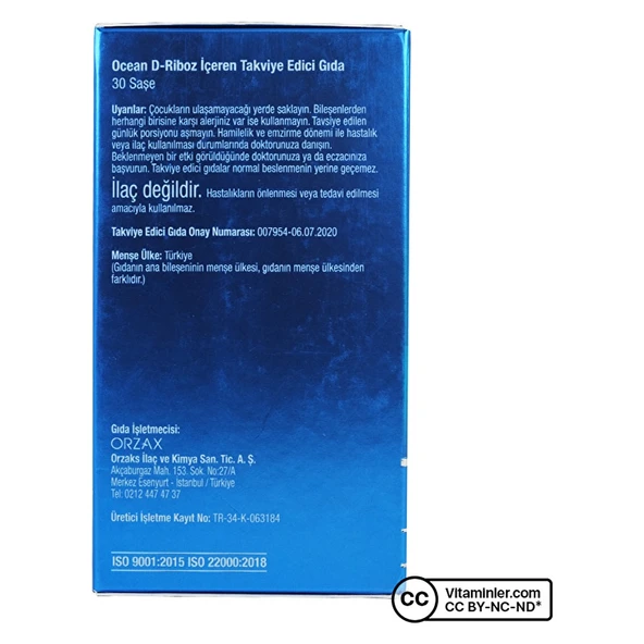 Ocean D-Riboz 5000 Mg 30 Saşe - Resim 3