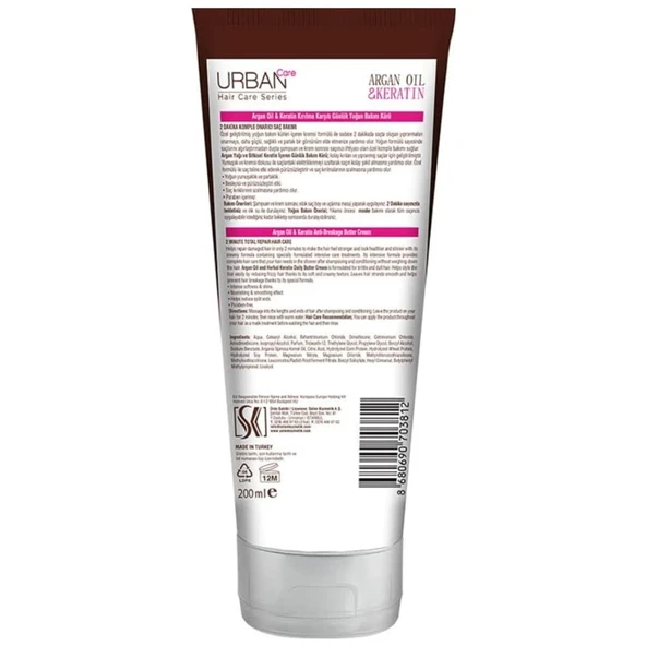 Care Argan Oil & Keratin Anti Hair Breakage Daily Intense Hair Conditioner 200 ml - Resim 2