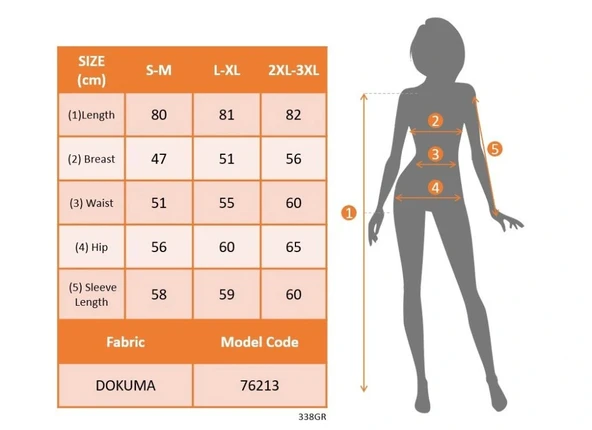 MDB Kadın Uzun Kollu Yarı Balıkçı Yakalı Cep Detaylı Ekoseli Dokuma Tunik - Resim 4